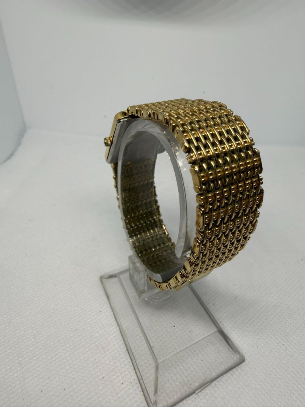 Vintage 1980s Seiko 9020-5119 Gold-Tone Tank Rectangle Ultra-Thin Quartz Watch - Picture 5 of 11